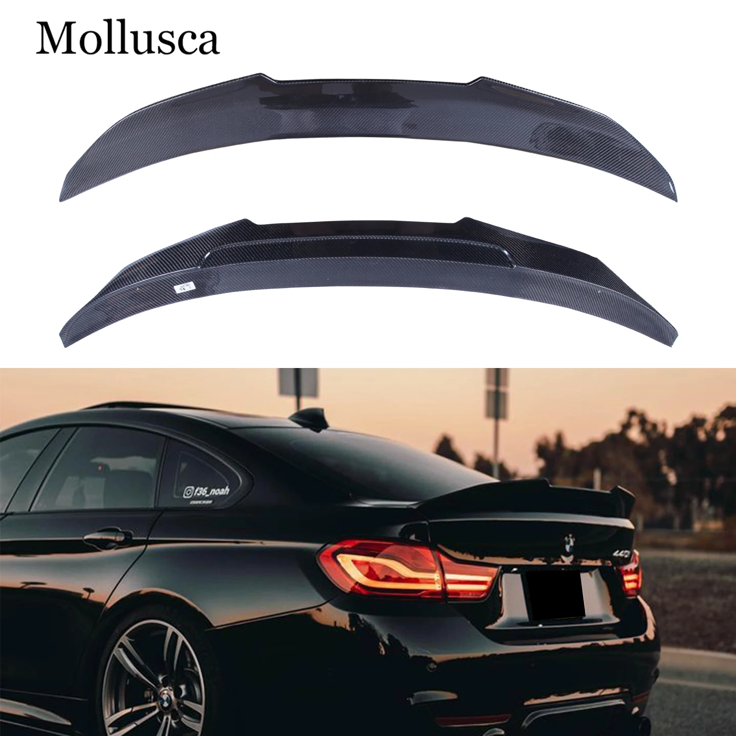 

For BMW 4 Series F36 4Door Cran Coupe PSM Style Carbon fiber Rear Spoiler Trunk wing 2014-2019