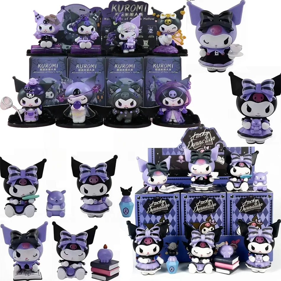 

Sanrio Blind Box Cartoon Kuromi Doll Lucky Divination Anime Series Action Figure Model Dolls Child Toys Desktop Birthday Gifts