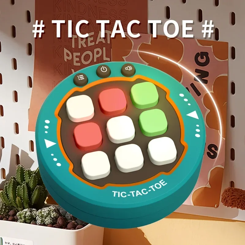 Tic Tac Toe Chess Game Toys Memory Training Casual Battle Puzzle Handheld Chess Board Game Treasure Toys for Children Gifts