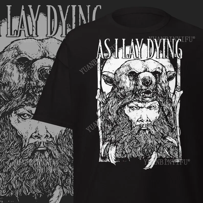 As I Lay Dying T-Shirt Metalcore Band Clothing Metal Band Merch rock cotton Vintage round neck Streetwear Tees Short Sleeve