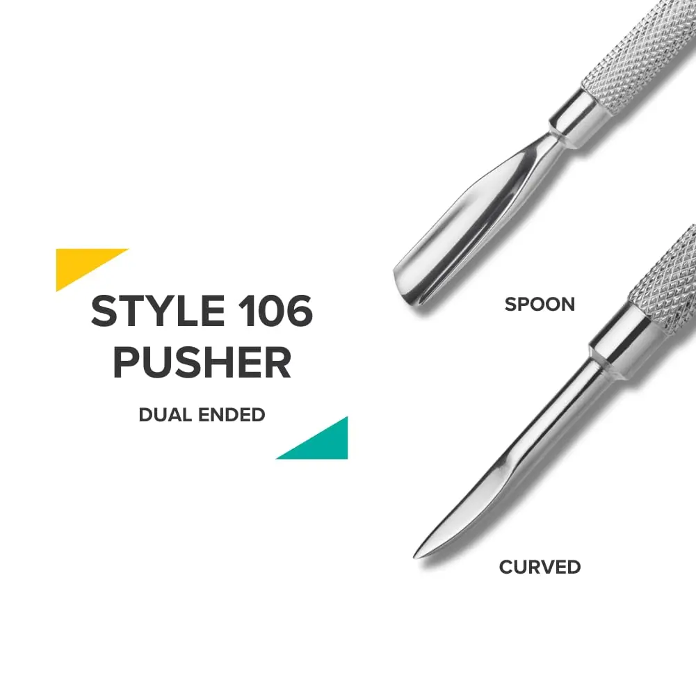 Spingi cuticole Dual Sided Sharp Edge cucchiaio a forma di doppia estremità rimozione della cuticola Trimmer Manicure Pedicure strumenti per la cura