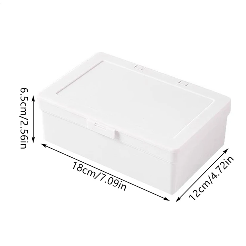 White Plastic Card Storage Box Kpop Idol Small Card Holder Photocard Storage Box Desktop Stationery Classification Organizer Box