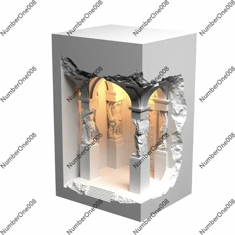 Embedded Plaster Wall Lamp No Main Lamp Warm Night Light For Bedroom Living Room Corridor Corner Home Decor
