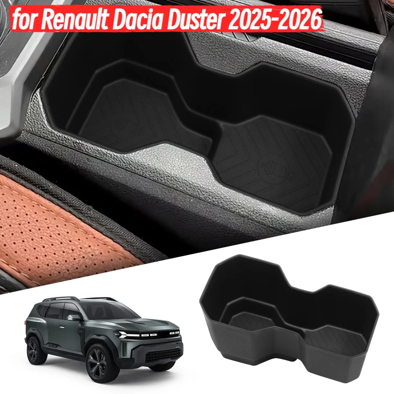 

for Renault Dacia Duster 2025-2026 Central Console Water Cup Holder Drinks Holder Storage Box Car Interior Accessories