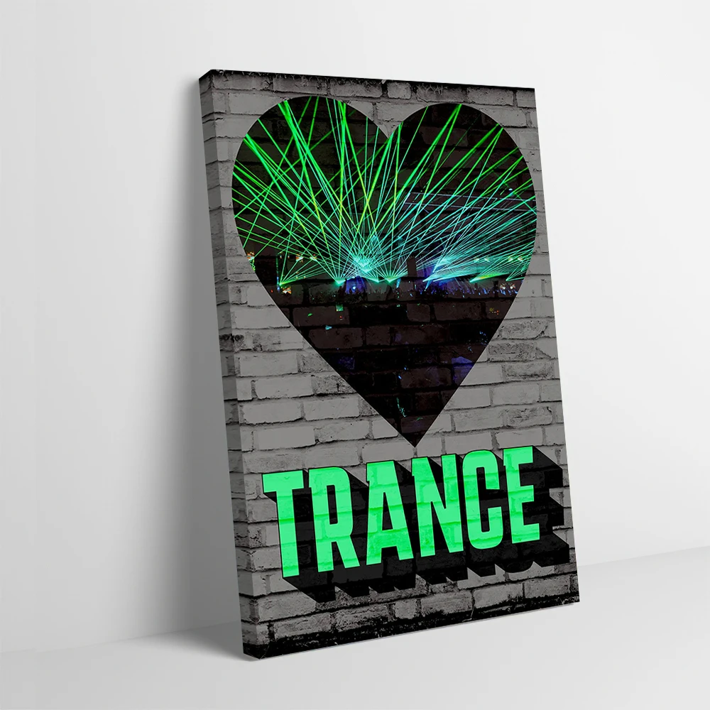 Love Trance Music Printed Poster Customizable Pictures Wall Art Canvas Painting for Interior Decoration Living Room Bedroom Deco