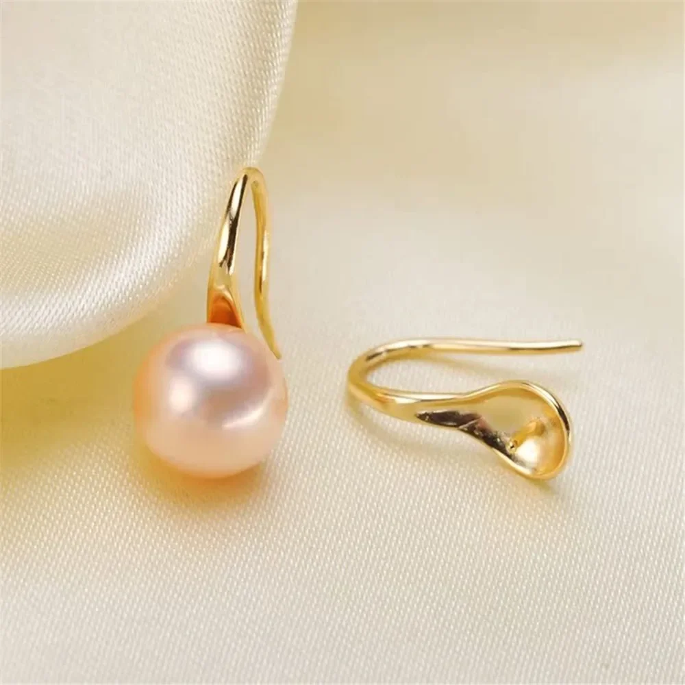 925 Silver Pearl Beads Stud Earrings Setting Base Diy Jewelry Making Findings&Components No Pearl E035