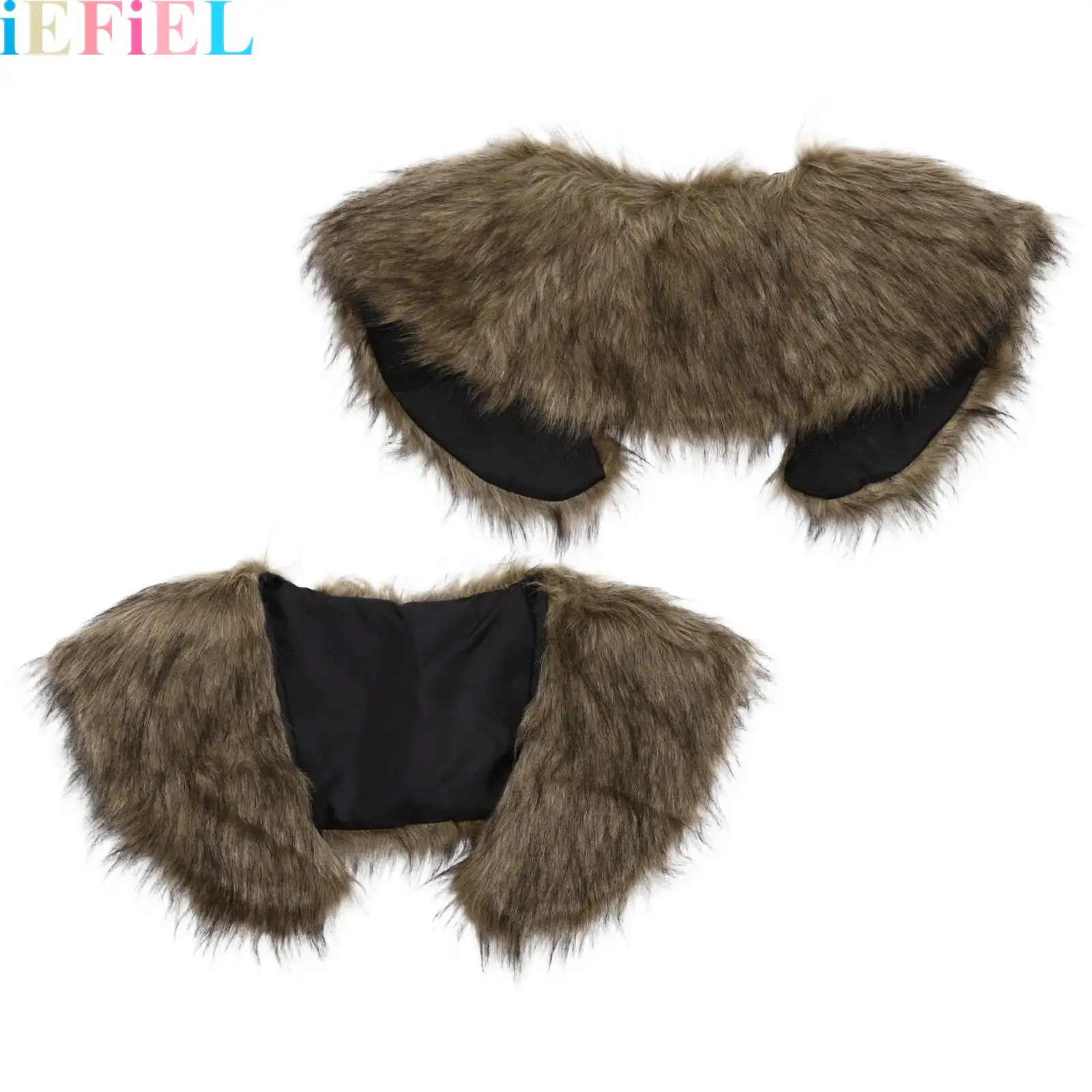 

Viking Medieval Faux Fur Cosplay Costume Cape Shawl for Halloween Masquerade Ball Cosplay Accessory
