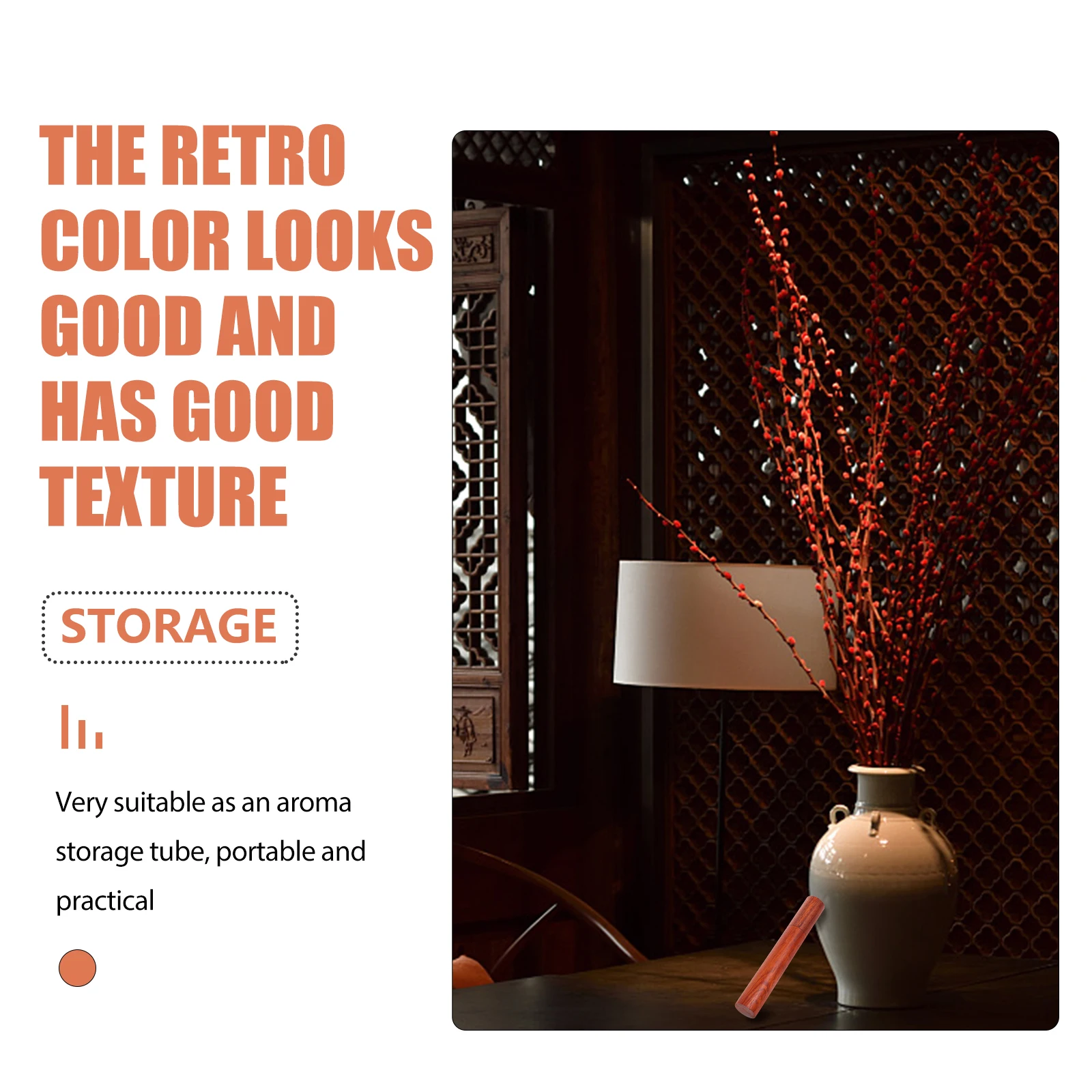 

2Pcs Wood Incense Tube Smooth Finish Safe Incense Stick Container Simple Design for Aromatherapy and Home Use Exquisite