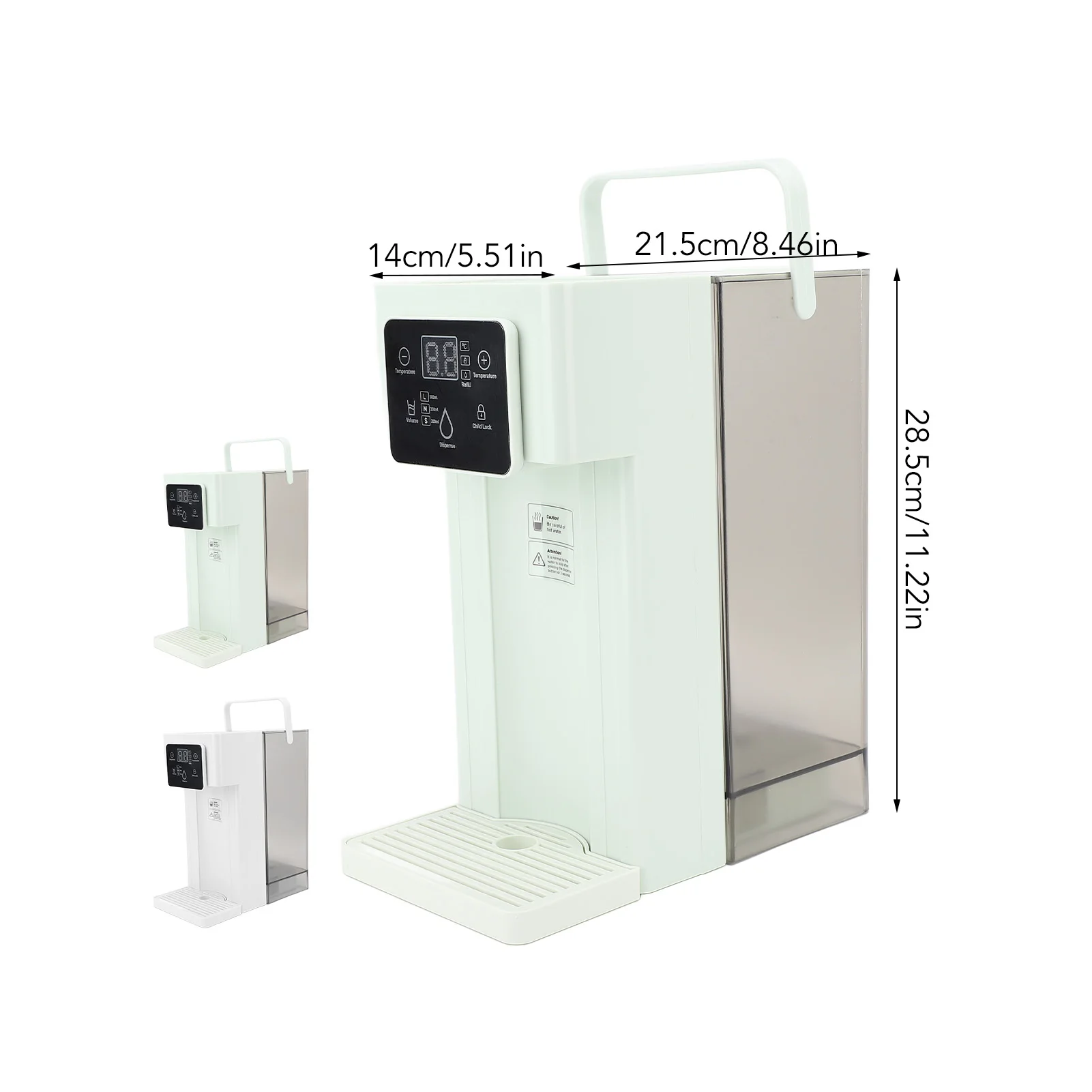 急速加熱ウォーターディスペンサー 調整可能な7温度 ウォーターボイラーディスペンサー 3L 10容量設定 オフィス用チャイルドロック