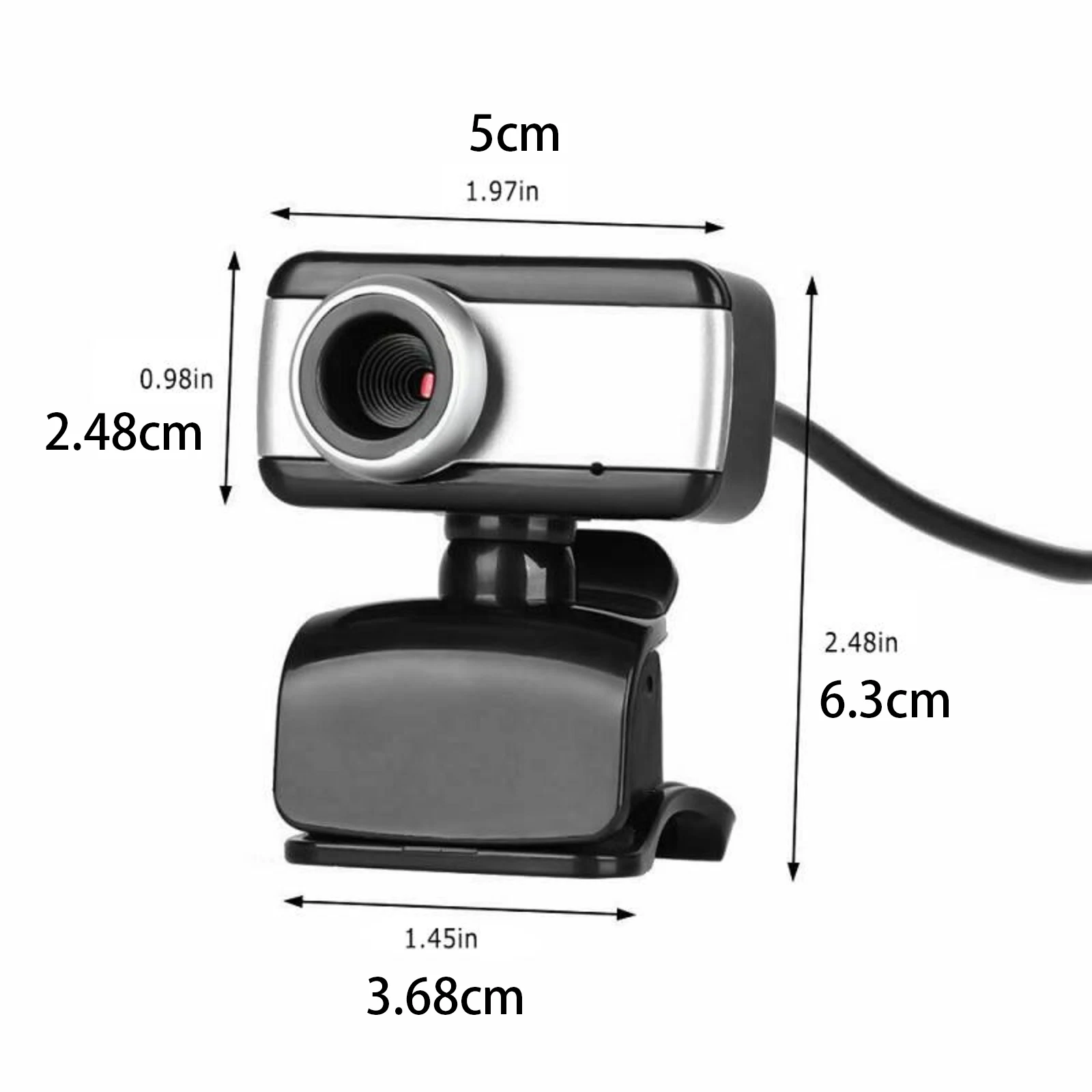 1 قطعة 480P كاميرا ويب للكمبيوتر الشخصي مع ميكروفون USB 2.0 كاميرا ويب للكمبيوتر المكتبي والكمبيوتر المحمول والبث المباشر 360 °   كاميرا ويب دوران للفيديو