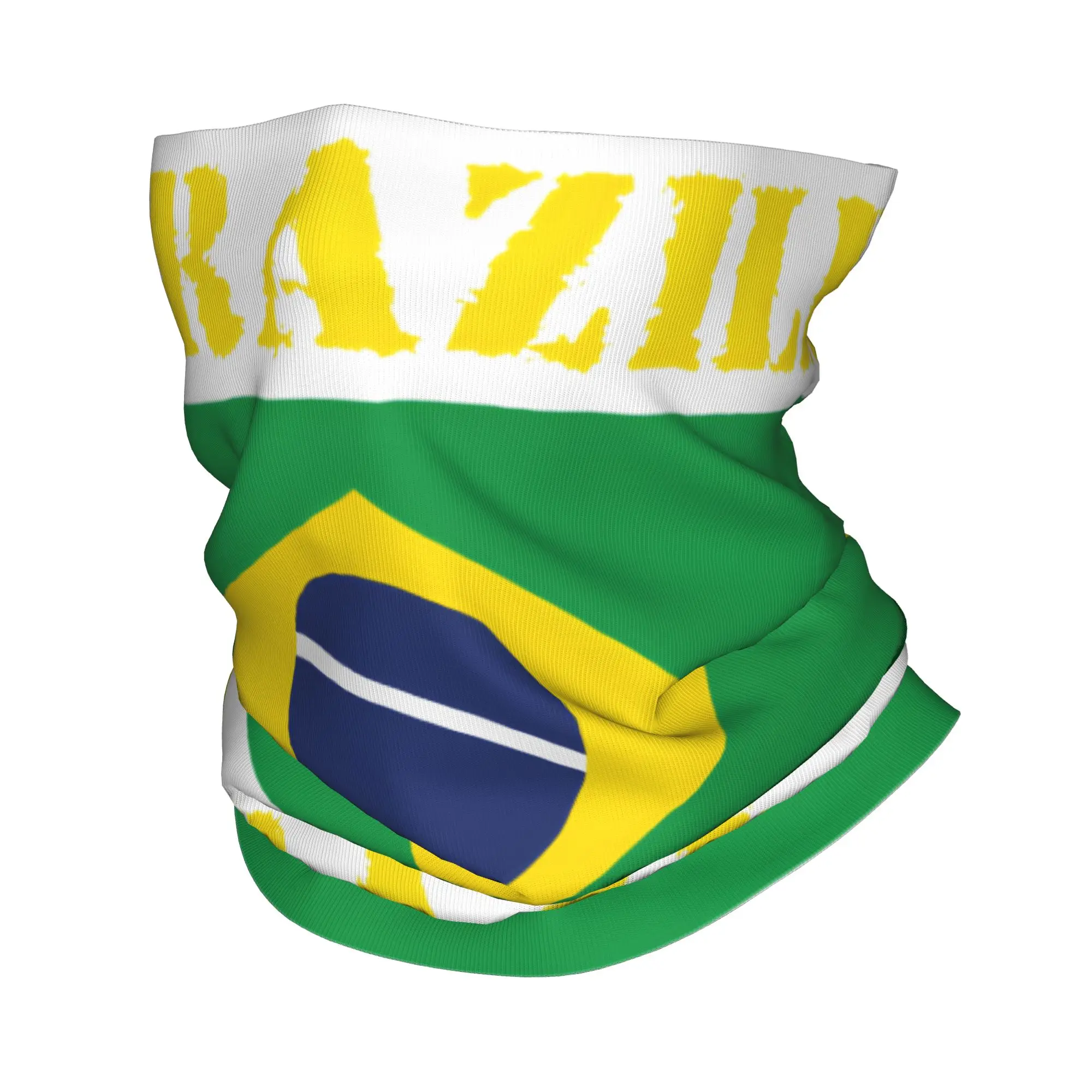 Brazil Flag Bandana Winter Neck Warmer Men Windproof Wrap Face Scarf for Ski  Gaiter Headband