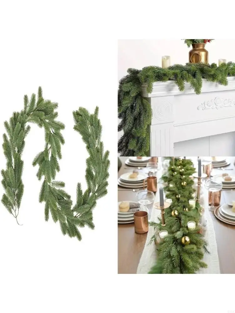 

Рождественская кедровая лоза, реалистичная искусственная зелень кедра и сосны для каминных полов X3UC