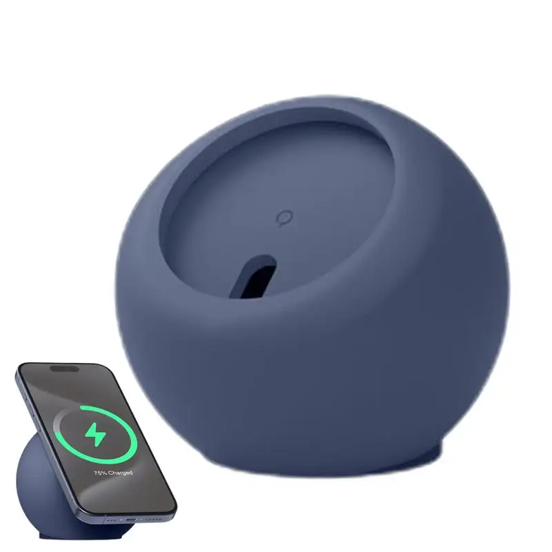 Magnetic Wireless Charger Desk Holder Silicone Charging Holder Portable Mount Base Charger Holder Charger Dock Station