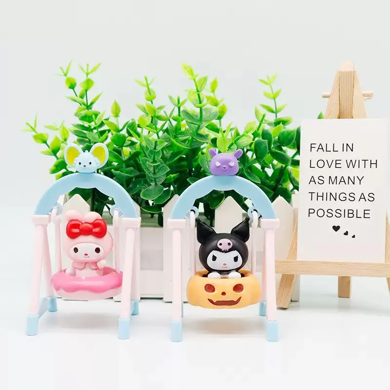 أنيمي الشكل صندوق أعمى سوينغ سانريو دمية كعكة اليدوية نموذج كورومي كعكة عيد ميلاد الديكور هدية غامضة