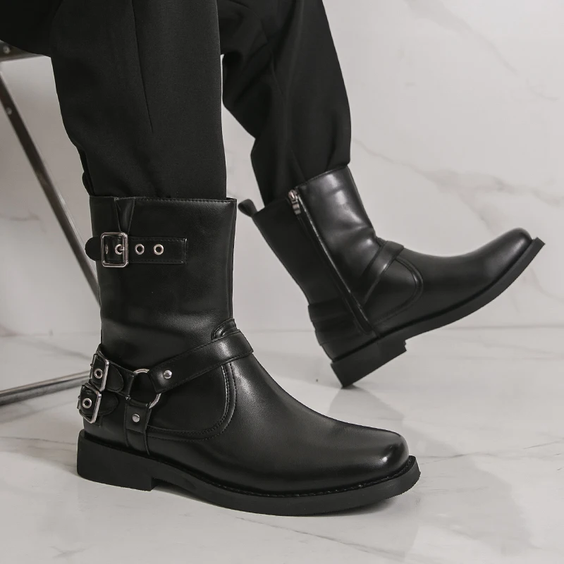 

Men's leather boots Designer's classic luxury style Fashion Street Outdoor autumn and winter hot selling high top shoes 38-46