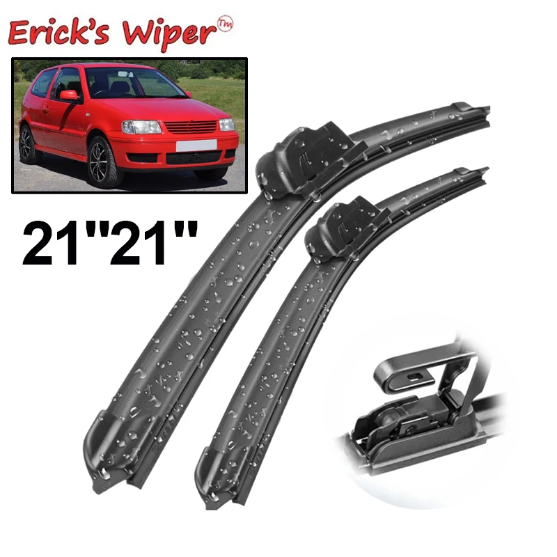 Erick\'s Wiper LHD Front Wiper Blades For VW Polo 3 6N 6KV 6N2 1994 - 2002 Windshield Windscreen Window Car Rain Brushes 21\