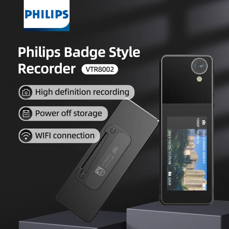 

Оригинальная мини-камера Philips, 64 ГБ/128 ГБ, 1296 P, WIFI-камеры VTR8002