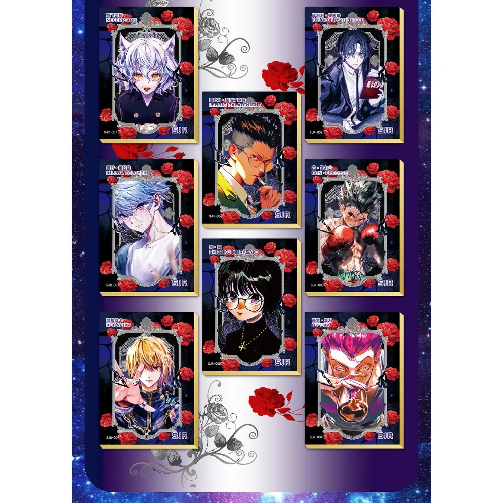 HUNTER X HUNTER Collection Cards Japanese Anime Killua Zoldyck Original Line Draft Colorful Cool Laser Cards Kid Hobby Gift Toy