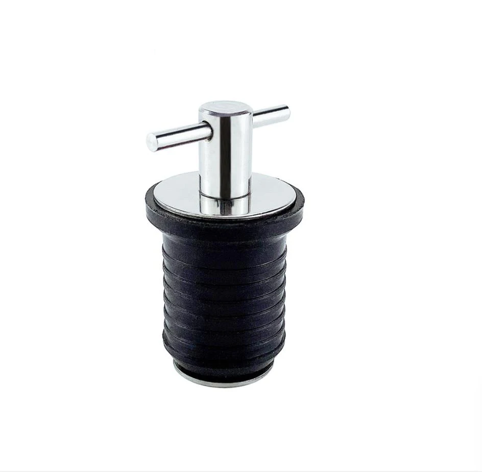 Stainless Steel 304 Handle Rubber Drain Plug Snap Tight Flip Style Hull Parts Bilge Transom Seawall Marine Boat Accessories