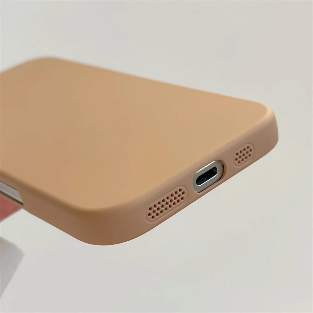 Solid Color Liquid Silicone Case for iPhone 17 Pro Max/16 Plus/15/14/13/12/11/XR/8 Plus/7/SE2 Soft Lining Cover Funda iPhone 17