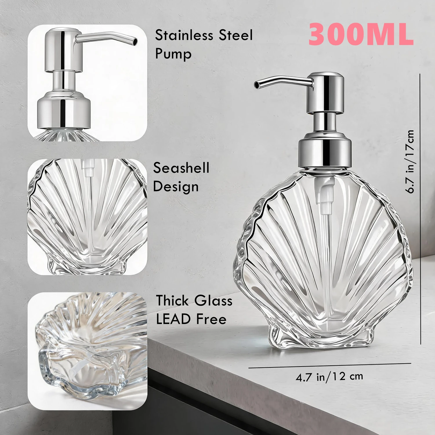 Dispenser Sabun Kaca Kerang De - Glass Soap Dish ulasan dan harga