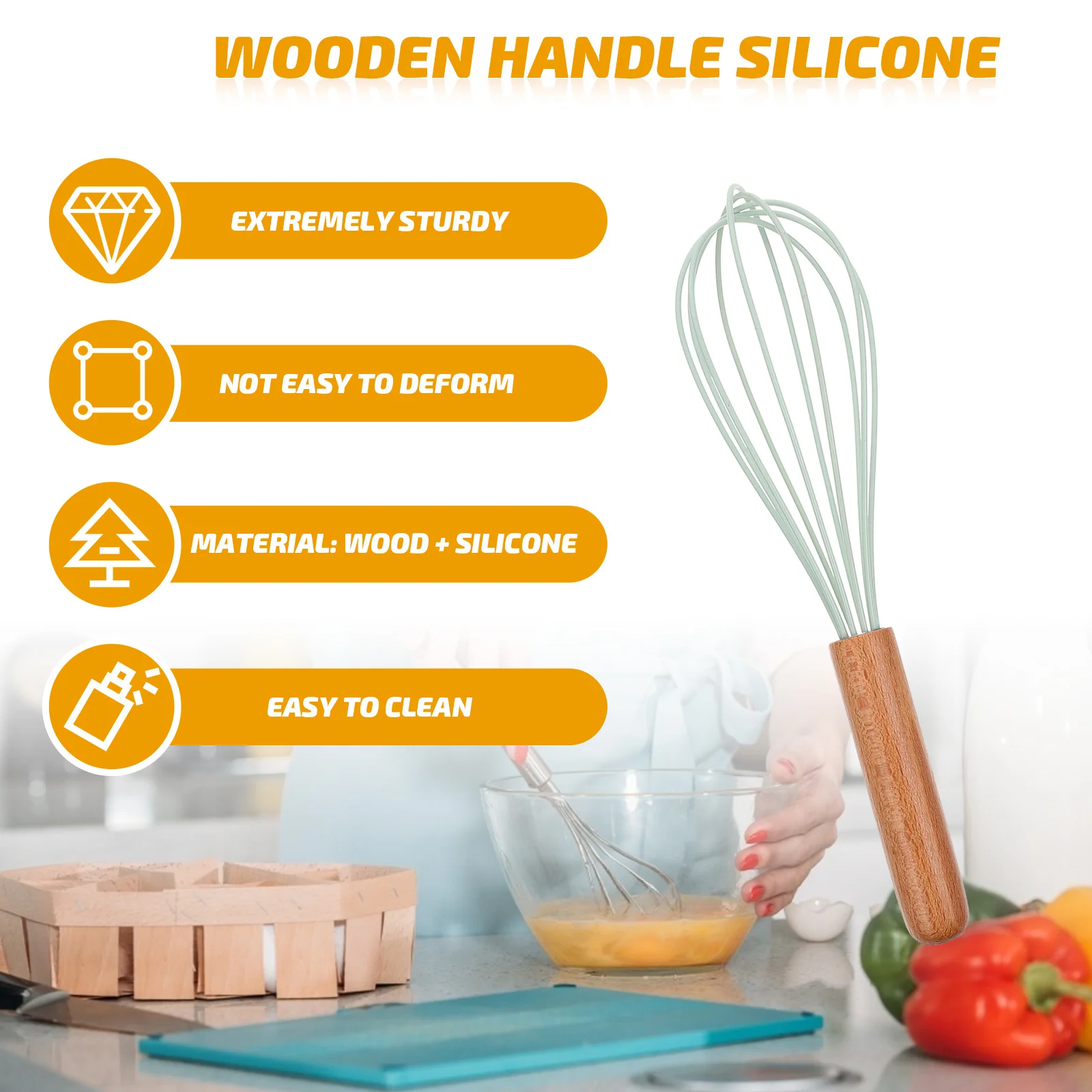 

5 Pcs Silicone Kitchenware Set Cooking Tools Spatula for Accessory Utensils Frying Pan Cookware Scraper Sets Ladle Spoons