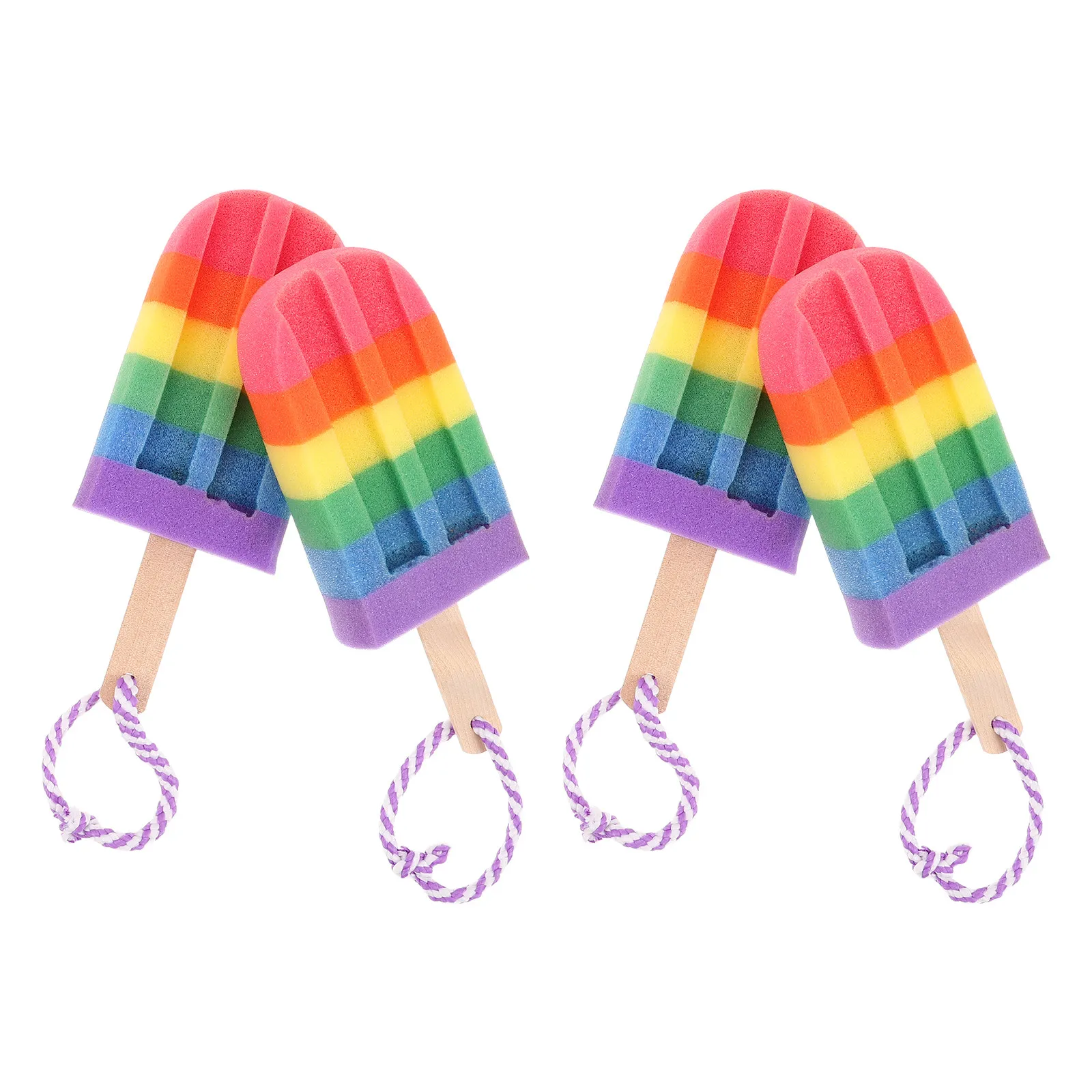 

4 Pcs Bath Accessories Body Scrub Sponge Scrubber For Exfoliating Bathing Back Washer Shower Men Women Scrubs