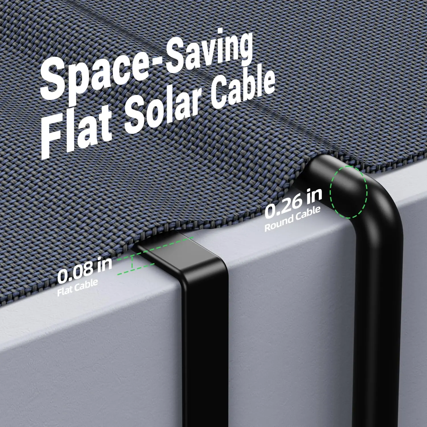 JMUYTOP 50CM-10M 12AWG MC-4 Window Cable flat For solar connector interface solar panel power station Balcony through flat wire