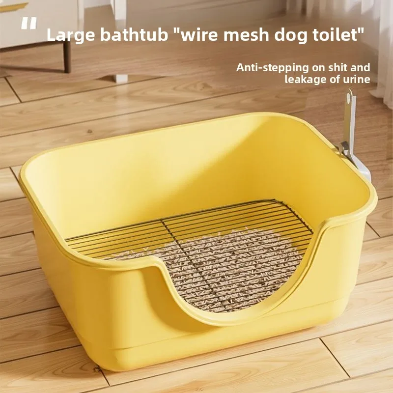 

Large Size Dog Toilet Trainer Sand Box Pet Urinal Tray Anti Slip Plastic Mat Dog Waste Filter Home Use Dog Toilet Training