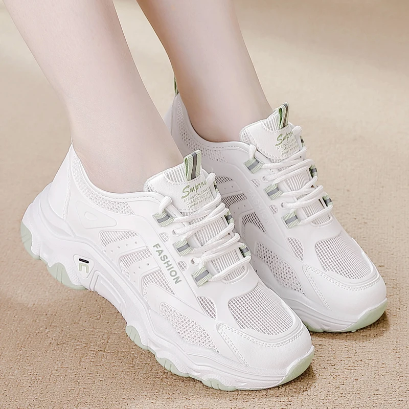 Tenis Feminino 2025 Women Vulcanized Shoes Breathable Women Fashion Air Mesh Casual Sports Shoes Womens Sneakers Chaussure Femme