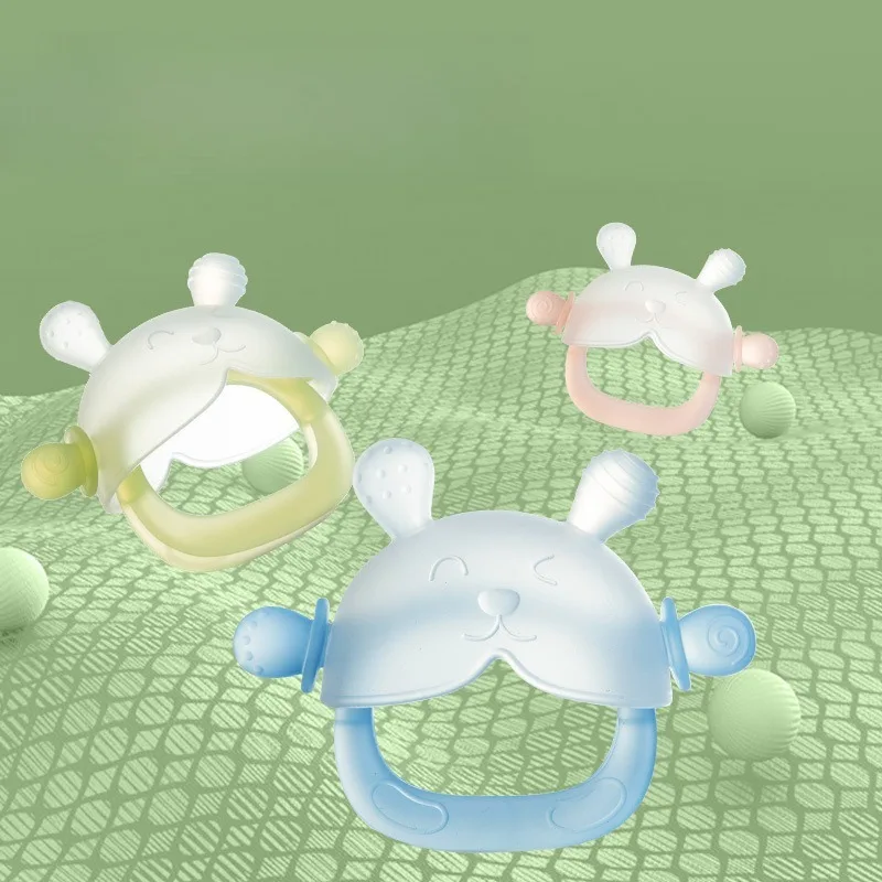 

Прорезыватель-грызунок для зубов, можно кипятить в воде, силиконовый, можно грызть, набор для защиты от сосания, ручной инструмент, детская игрушка.