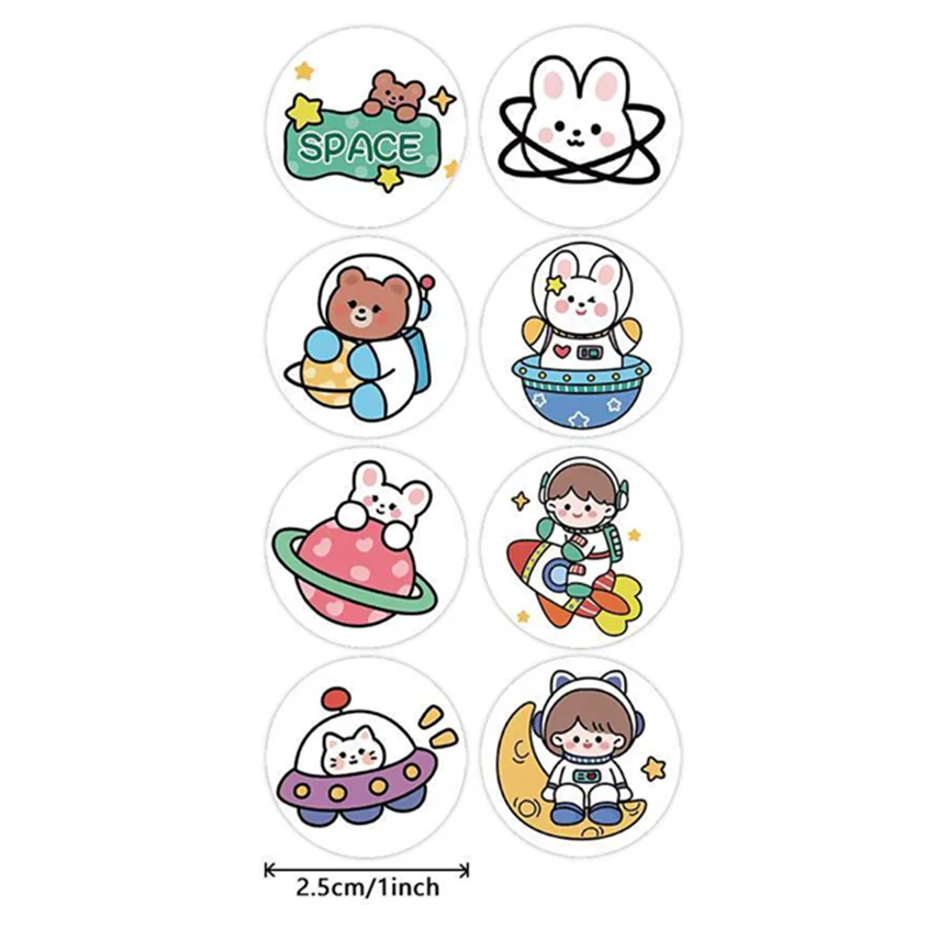 100-500 stuks cartoon dierenstickers leraar beloningsstickers voor kinderen, feestdecoratiesticker voor schoolklas thuis