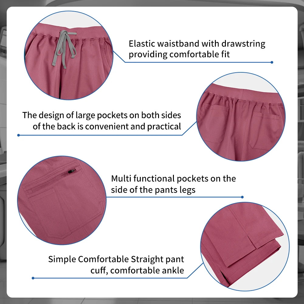 Pure สีเครื่องแบบทางการแพทย์ผู้หญิงโรงพยาบาลทันตกรรมหมอชุดทํางานแขนสั้นสัตว์เลี้ยง Veterinary ขัดเสื้อผ้าสปาบริการ Overalls