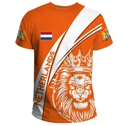 Dutch Team Shirt 2024 Football Jersey Netherlands Flag T Shirt Men 3D Printing Dutch T-Shirt Jersey Football Germany Wholesale