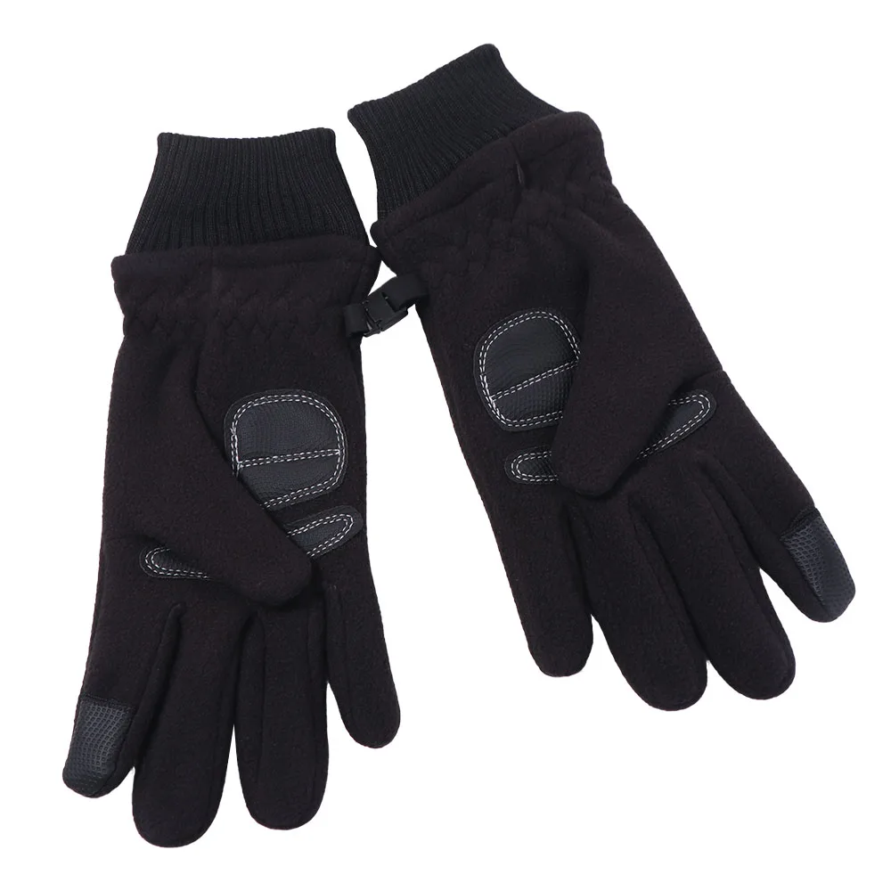 

Soft 2 Fingers Flip Fleece Gloves Windproof Korean Style Winter Warm Gloves Touchscreen Thicken Full Finger Mittens Ski
