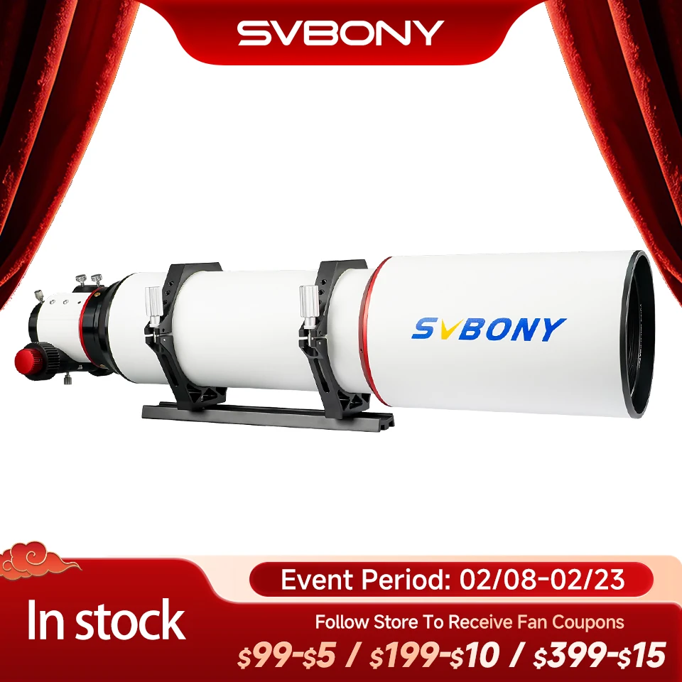 

Svbony SV550 80/122mm APO Telescope FPL51 Apochromatic Triplet Refractor OTA For Deep Sky Astrophotography Visual Observation