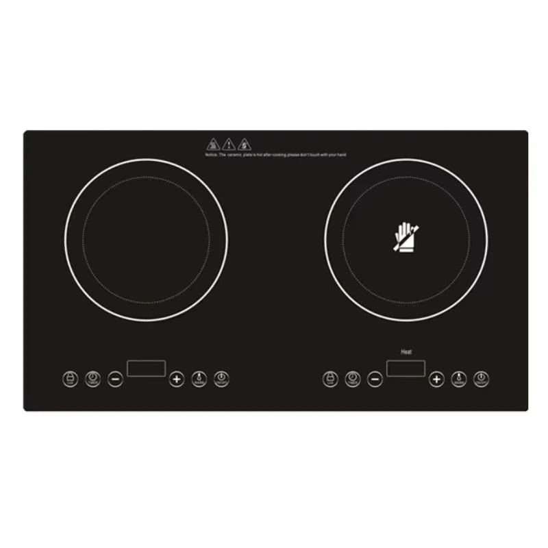 

E****mical double ceramic panel electric double burner infrared hob built-in induction stove for family hotel kitchens