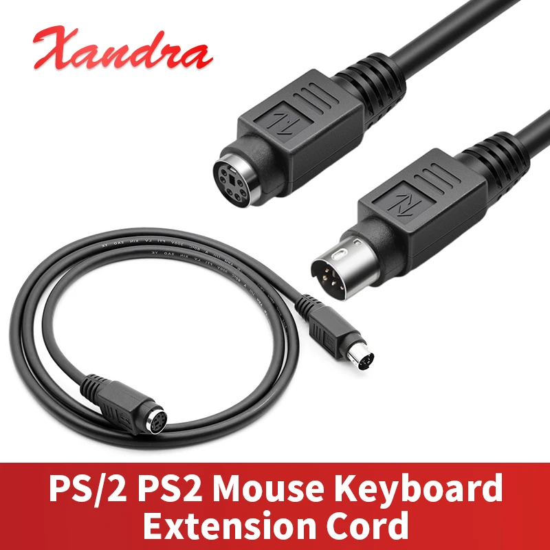 Pure Copper MD6 Pin Extension Cord Mouse Keyboard PS/2 PS2 Male to Male Extension Cable Head Round Male to Female 6 Pin Extender