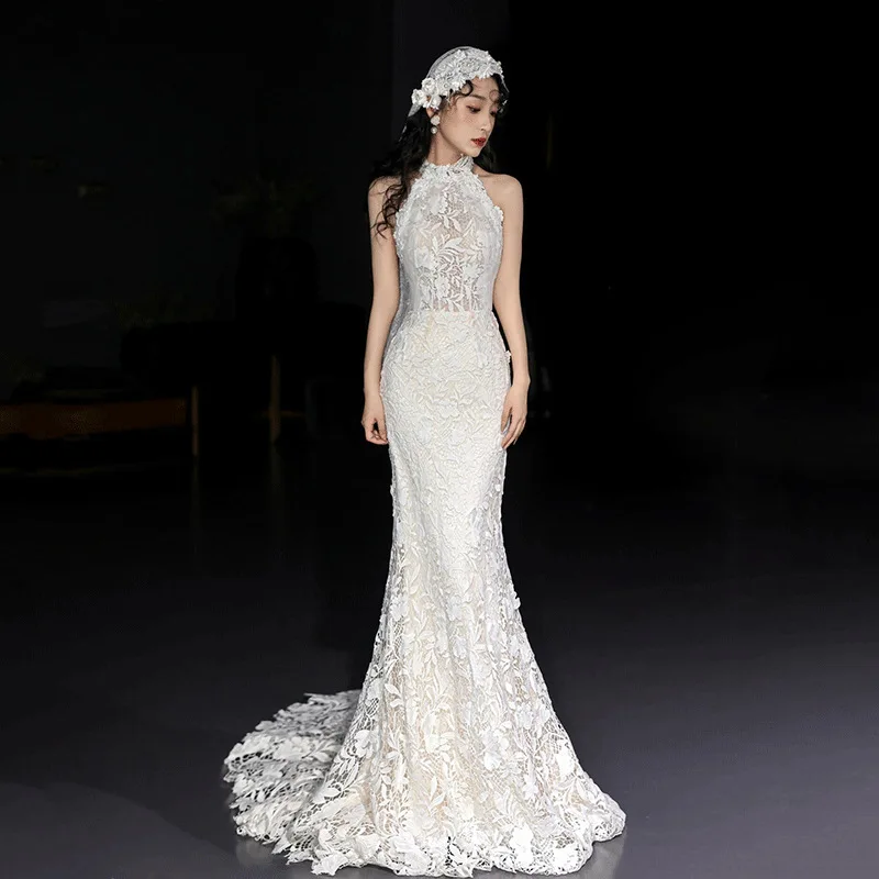 abito-da-sposa-leggero-francese-sposa-feel-niche-forest-style-abito-da-esterno-con-scollo-all'americana-retro-abito-in-pizzo-a-sirena-super-fata