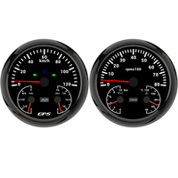 ELING 110mm 3 in 1 Multi-functional 200km/h GPS Speedometer+8000RPM Tachometer with Oil Pressure Water Temp Fuel Level Voltmeter