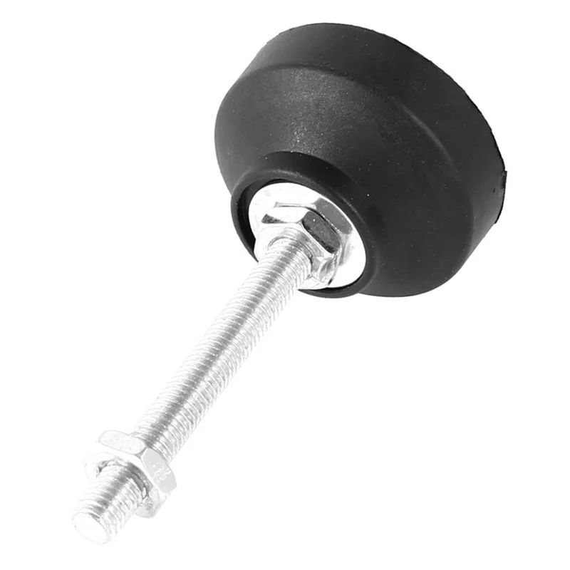 4 Furniture Support Legs with Nylon Base M8-M12 Adjustable Thread Foot Cups chair leg caps rubber feet protector