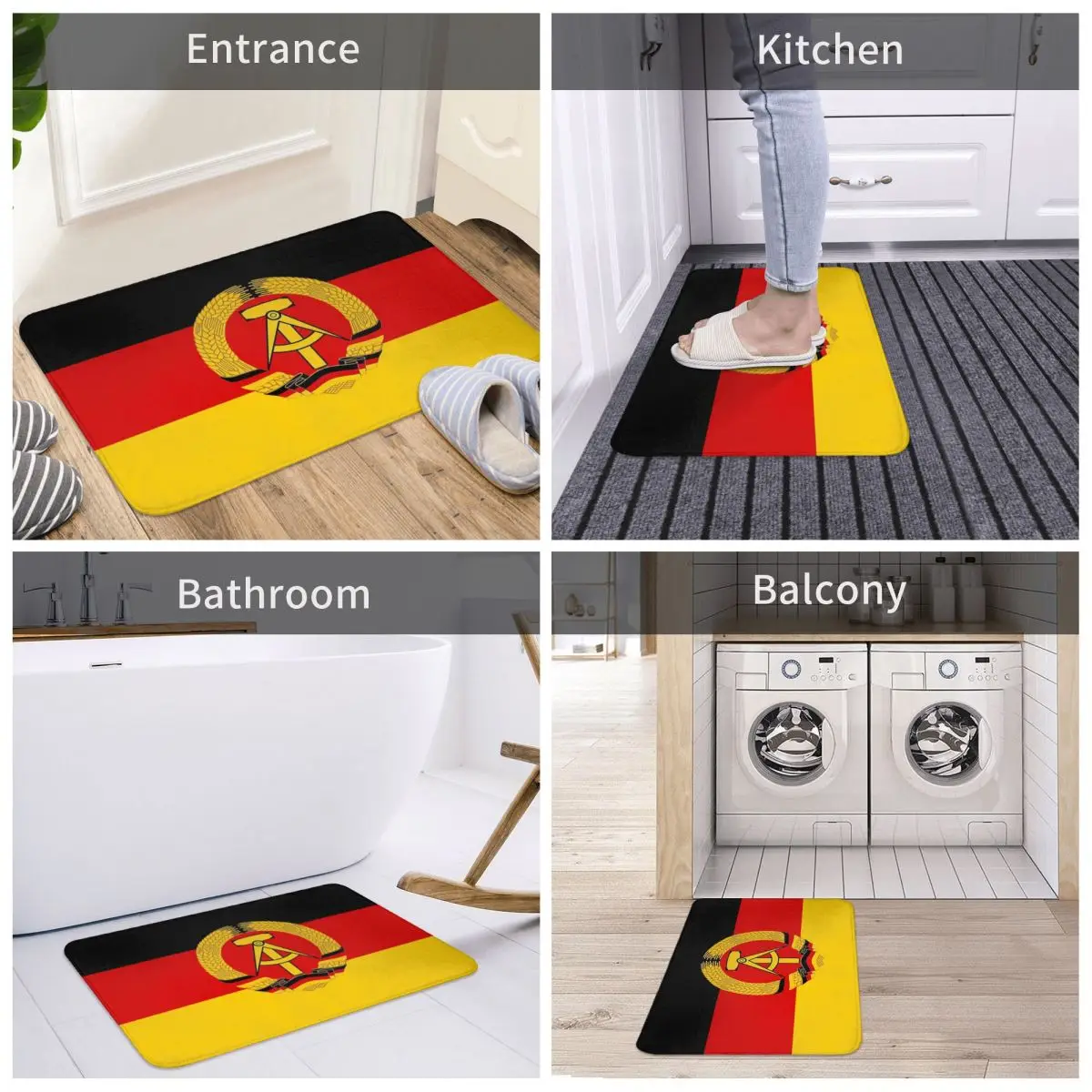 National Flag Bathroom Mat DDR Doormat Kitchen Carpet Entrance Door Rug Home Decoration