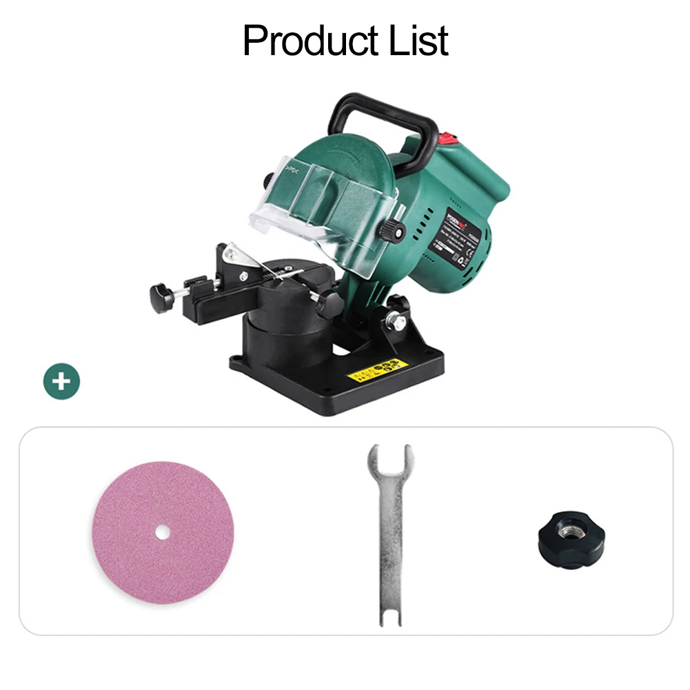 220W 체인톱 날 연마기 휴대용 체인톱 연마기 100mm 각도 조절 가능 8500RPM 체인 연마용