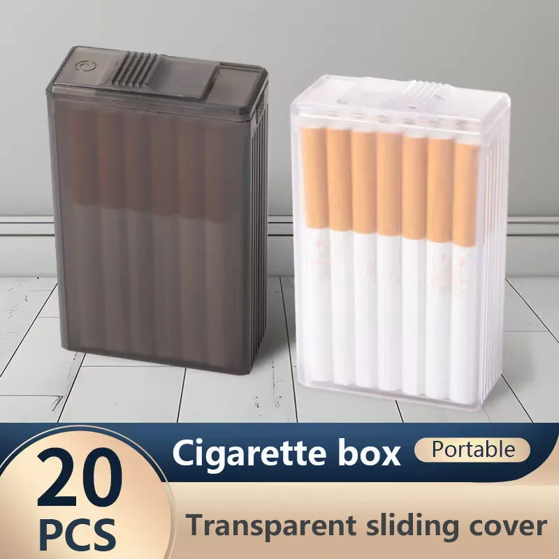 20-Slot Universal Cigarette Case l Fits 6.5/7.5/8.0mm Hand Rolled & Regular | Large Capacity Flip-Top Box with Thick Shell
