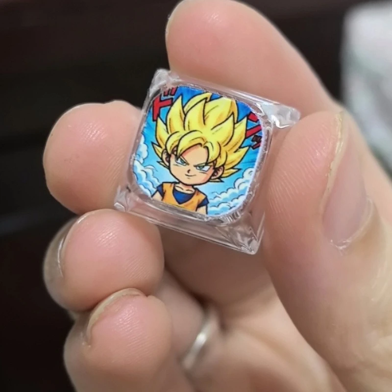 Dragon Ball Super Saiyan Cartoon Keycaps Personalized Anime Mechanical Keyboard Transparent Keycaps Anime Merchandise Wholesale view 4