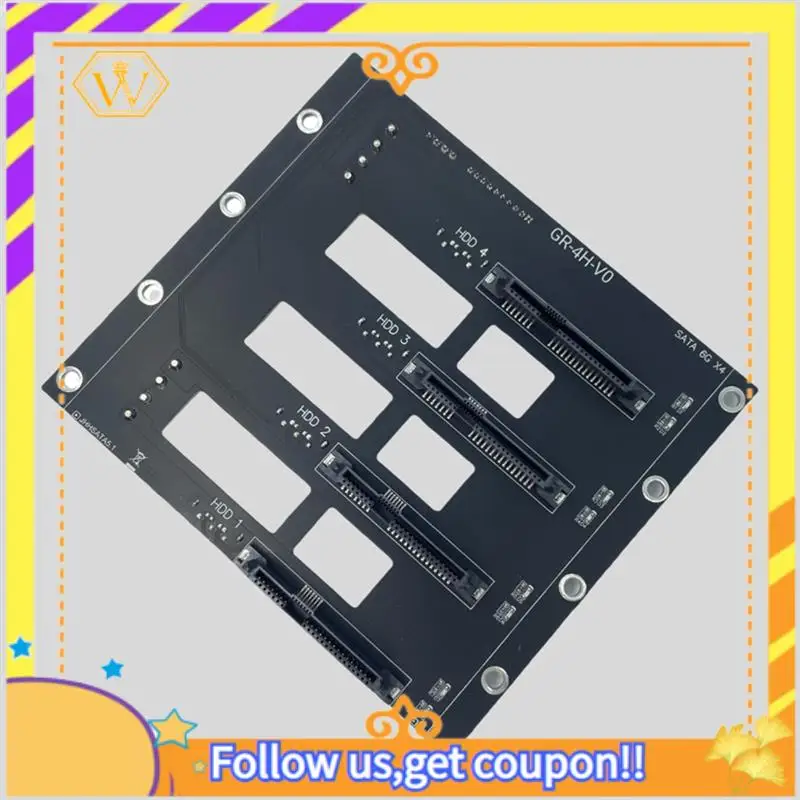 Latest-6Gbps SSD HDD SATA5.1 Hard Disk Drive Backplane Nas Storage Card Server Expansion Board SATA To 4-Disks Adapter 2 X 4D