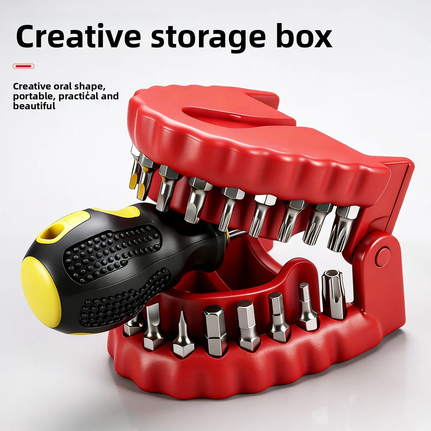 Portable Multi-Function Screwdriver Kit 30-in-1 Hardened Cr-V Steel Bits with Magnetic Handle and Ratcheting Wrench for Repai