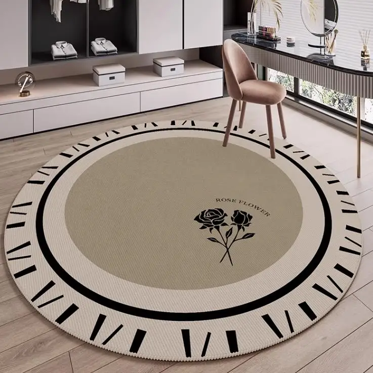 Круглый ковер для спальни, компьютера, вращающееся кресло, учебный стол, кресло-качалка, специальный одиночный диван, напольный коврик для гостиной, маленький