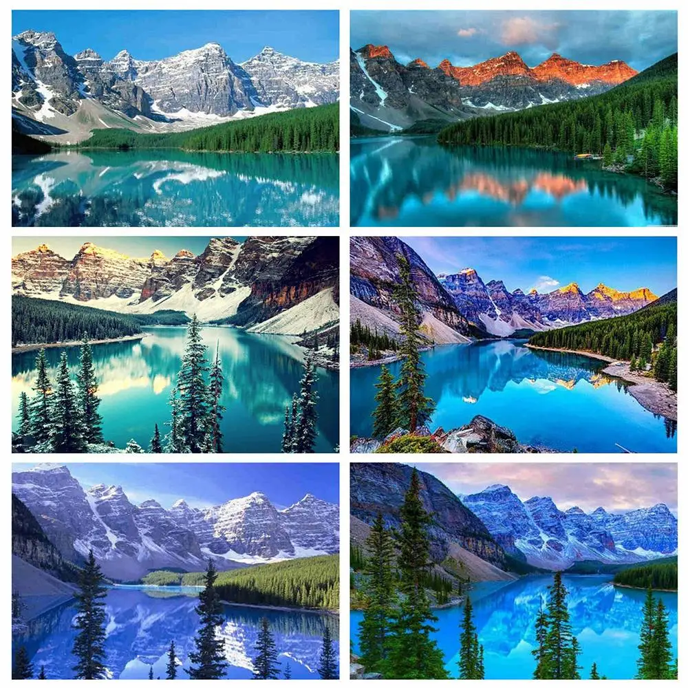 

Алмазная живопись, горы, 5D, сделай сам, квадратная вышивка, пейзаж стразы, вышивка крестиком, домашний декор