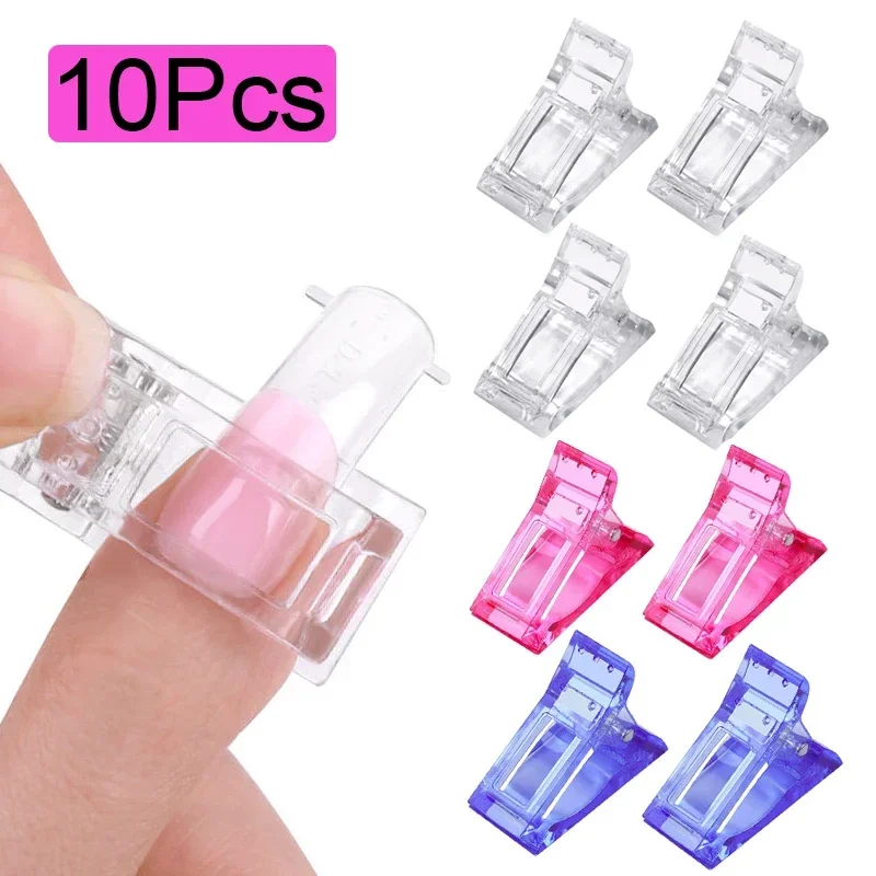 For Quick Building Nail Forms Manicure 5/10Pcs Art Builder Tools Nail Clip Finger Extension Acrylic Nail LED Builder Clamps